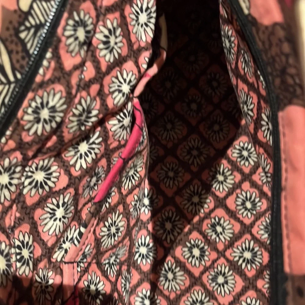 Vera Bradley Mocha Rouge convertible handbag shoulder bag Crossbody RETIRED - Picture 11 of 14